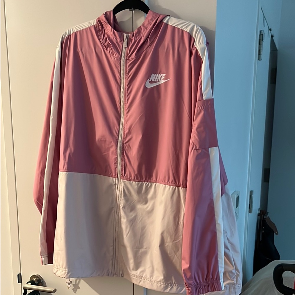 Nike Women's Pink and White Jacket